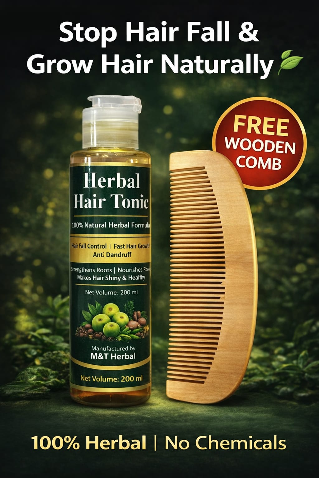 Herbal Hair Tonic - Fast Hair Growth (200ml)